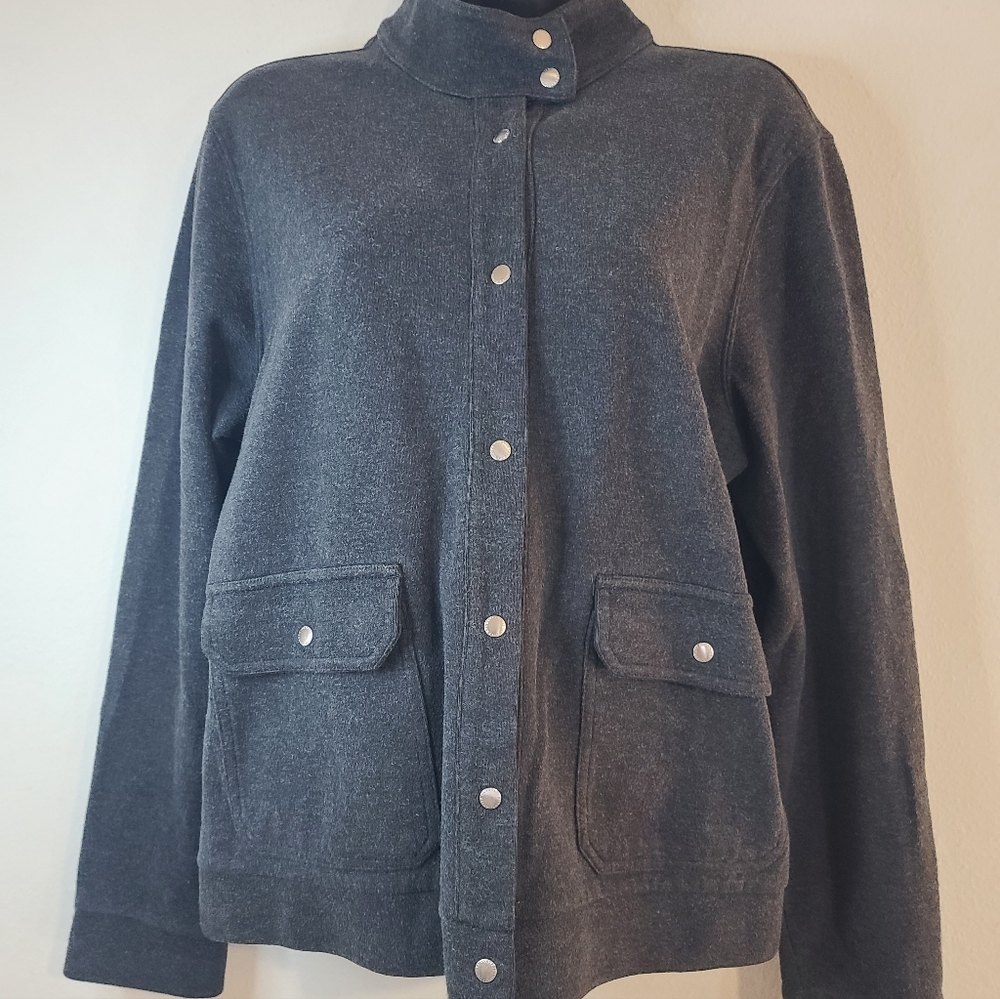 Ralph Lauren Charcoal Utility Jacket Size Large Short Length Cotton/ Poly